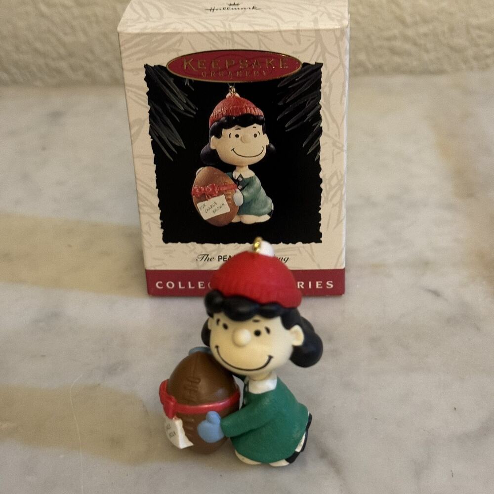 VTG The Peanuts Gang Lucy van Pelt Football 1994‎ Hallmark Keepsake Ornament New